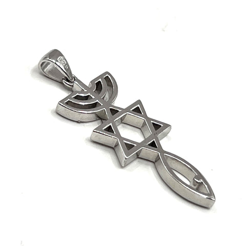Sterling Silver Grafted In Pendant